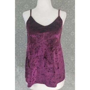 Hollister Maroon Crushed Velvet Cami